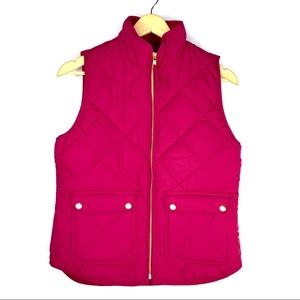 NWOT j.crew factory womens puffer vest maroon